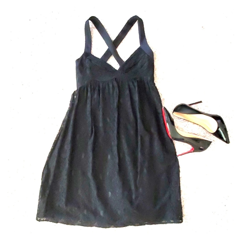 Calvin Klein black lace cocktail dress